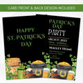 beer guiness drinking game lucky themed st pattys day party invite